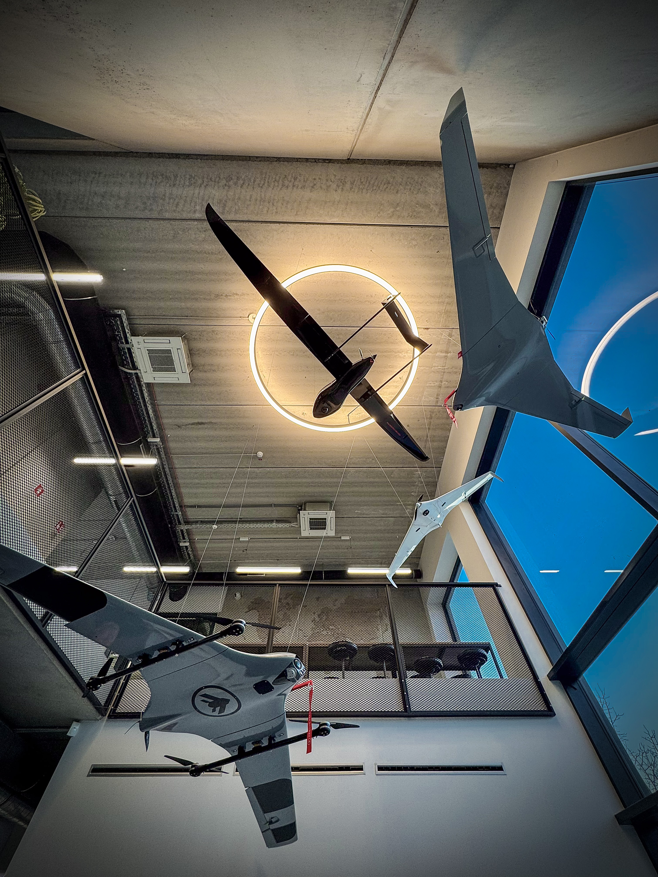 C-Astral aircraft displayed inside the company facility