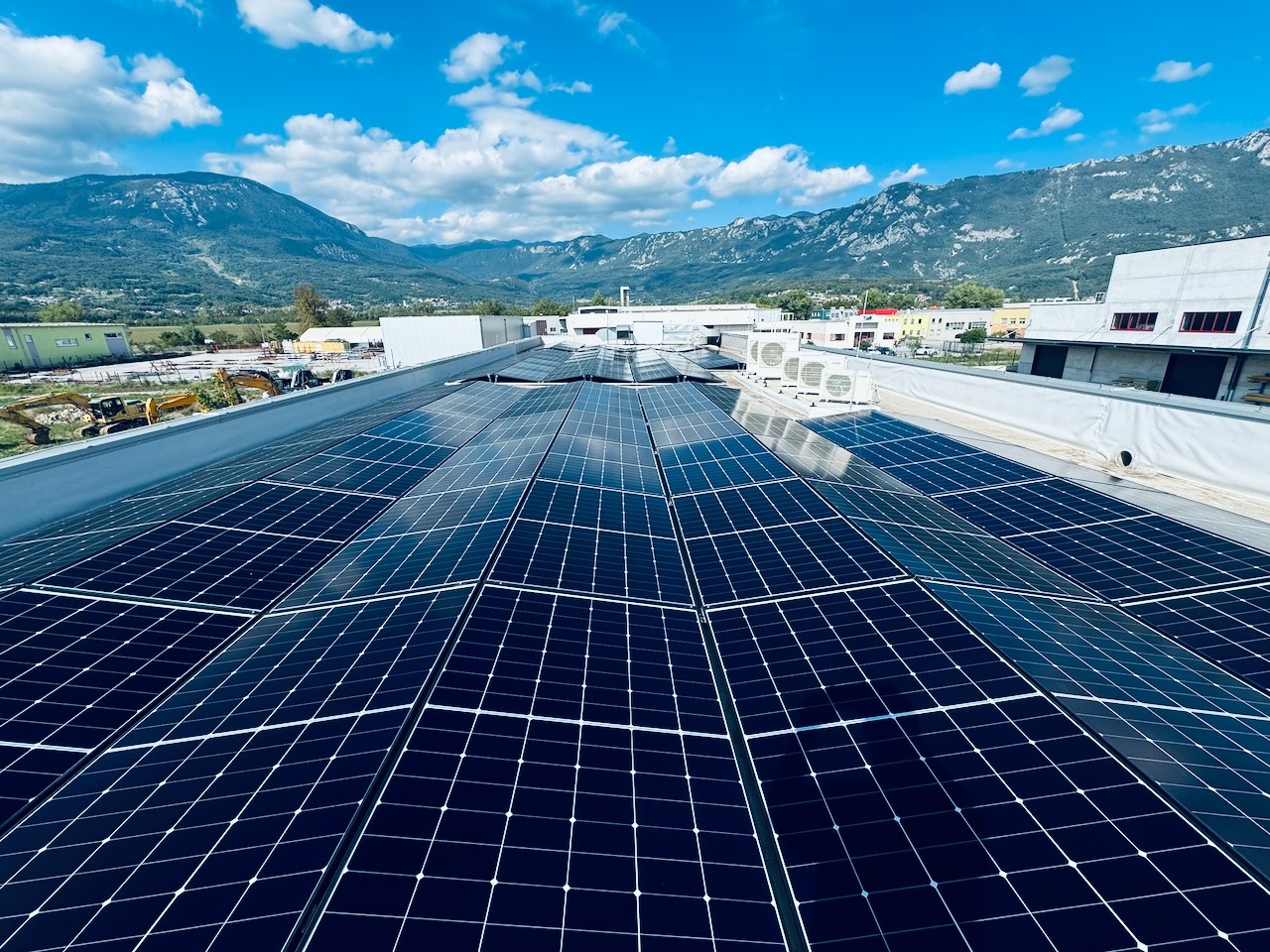 Solar power plant on the C-Astral facility roof